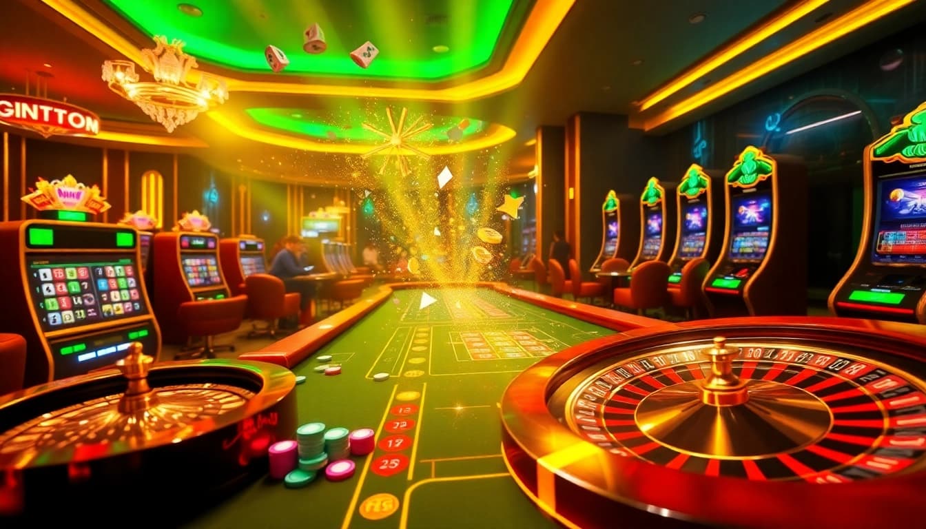 Experience the thrill of the c168 game with vibrant online casino elements featuring roulette, slots, and winning players.