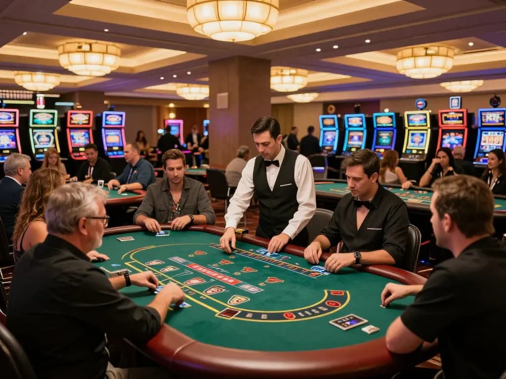 Players engaged in blackjack at cm88z casino, dynamic gameplay captures strategy and excitement.