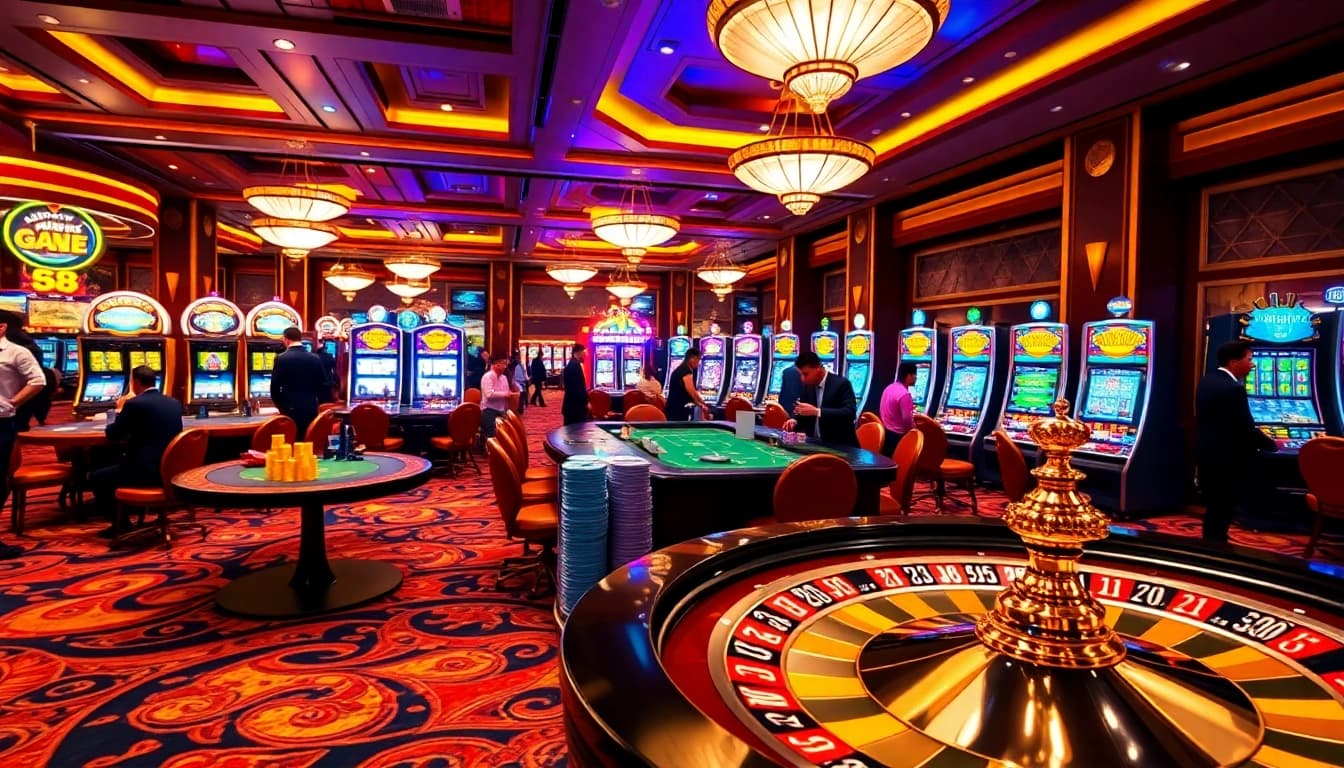 Experience thrilling gameplay at GK 88 casino with vibrant tables, engaging players, and dynamic action.