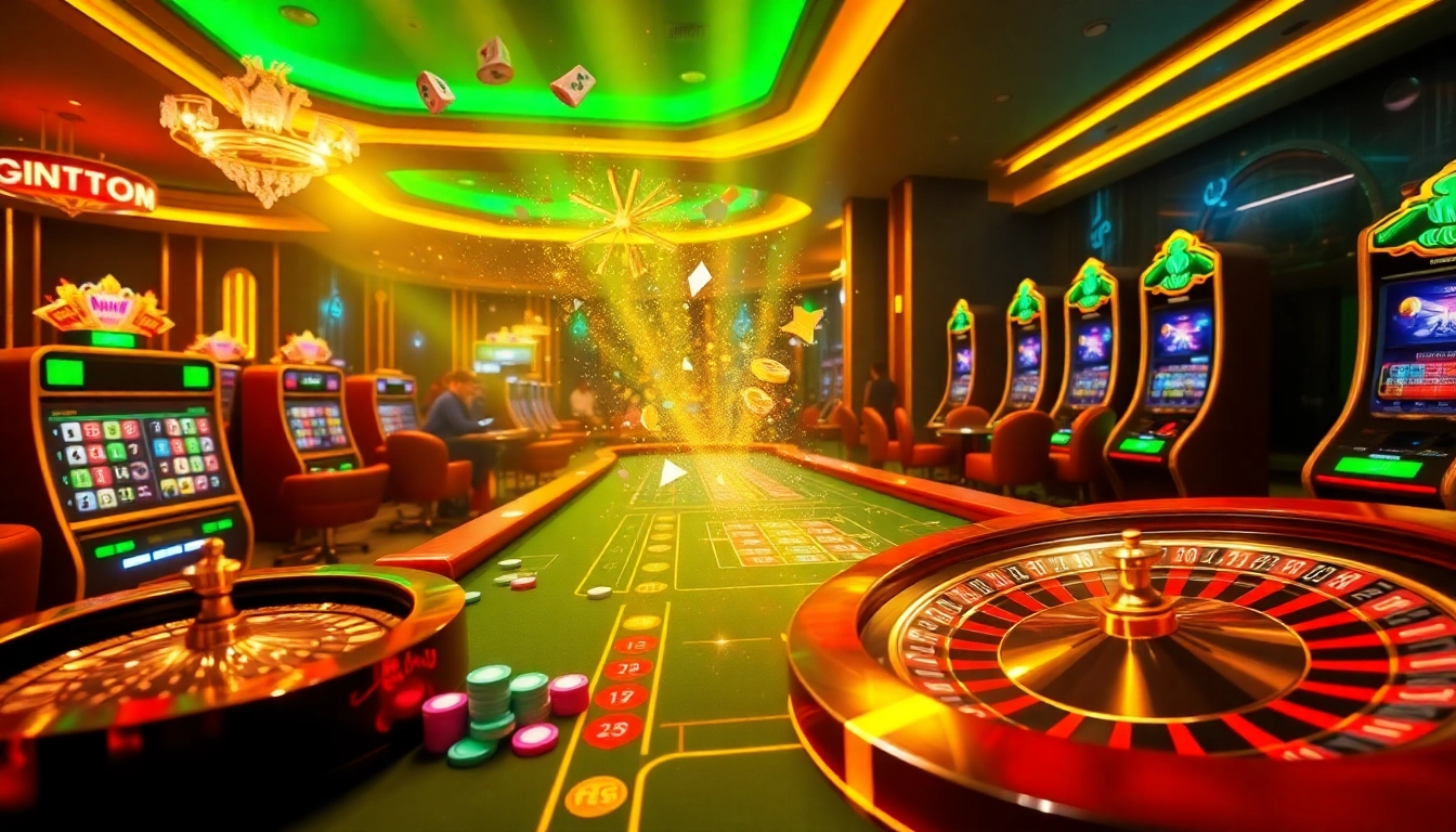 Experience the thrill of the c168 game with vibrant online casino elements featuring roulette, slots, and winning players.