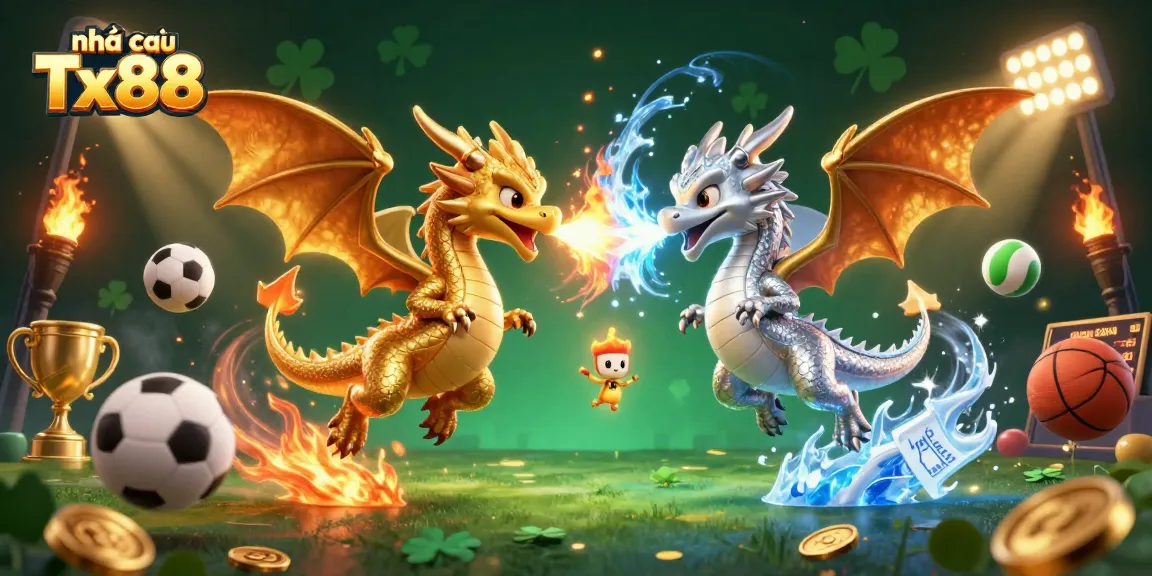 Engage with thrilling betting experiences at nhà cái Tx88, featuring dynamic sports elements and golden trophies.